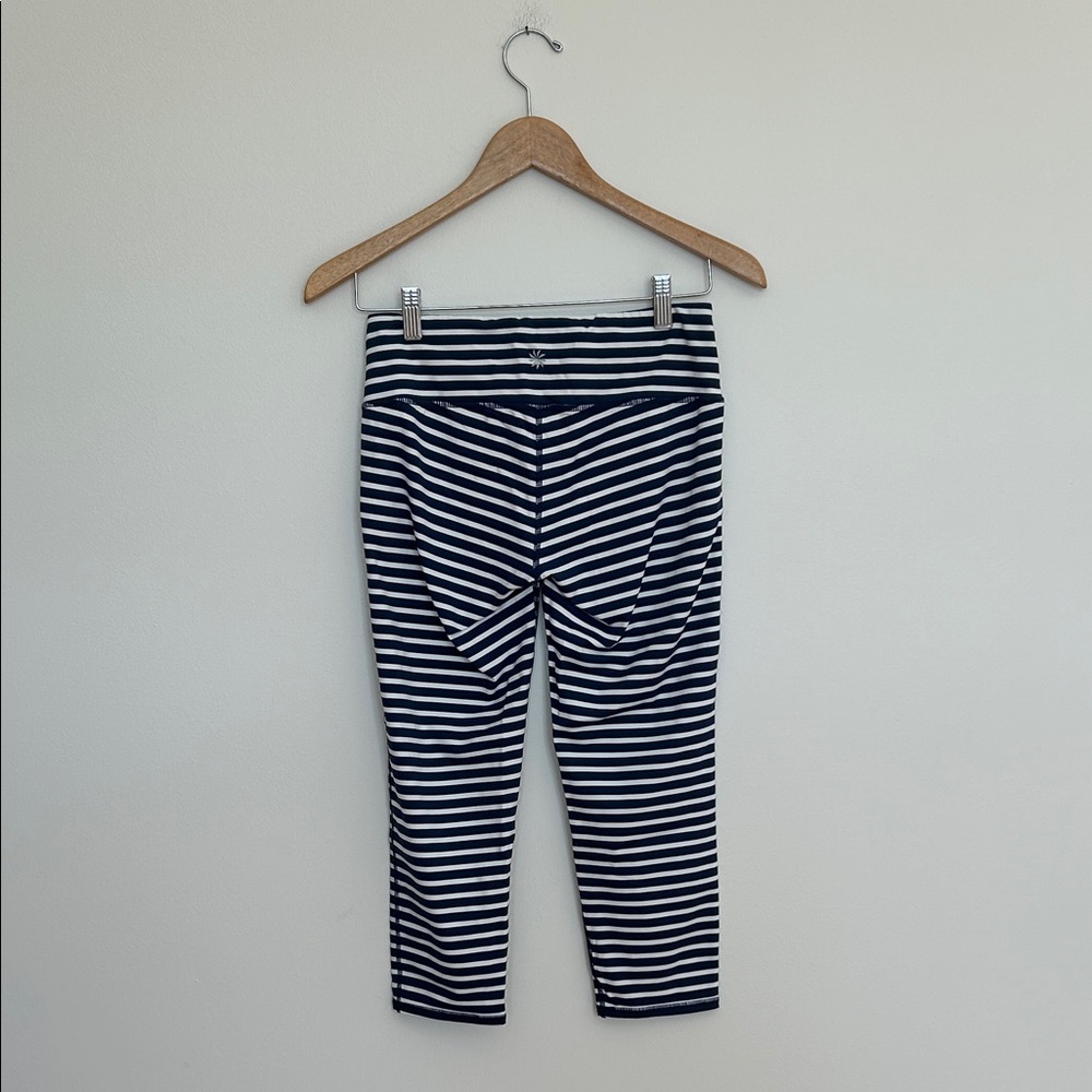 Athleta Navy and White Striped Leggings - Picture 3 of 3